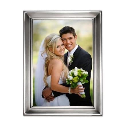 Lawrence Frames Lawrence Frames 609057 Lawrence Frames Brushed Pewter 5x7 Metal Picture Frame 609057